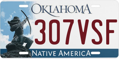 OK license plate 307VSF
