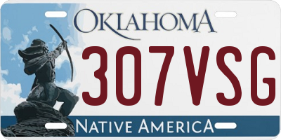 OK license plate 307VSG