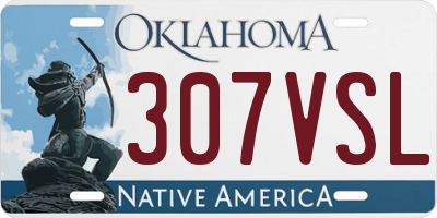 OK license plate 307VSL
