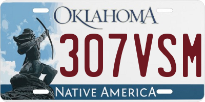 OK license plate 307VSM