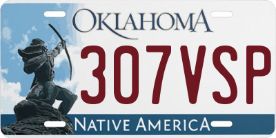 OK license plate 307VSP
