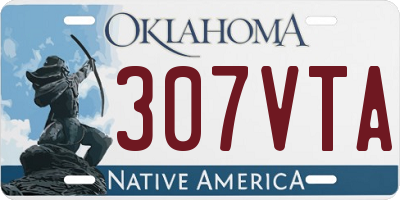 OK license plate 307VTA