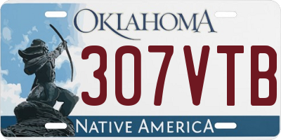 OK license plate 307VTB