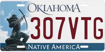 OK license plate 307VTG