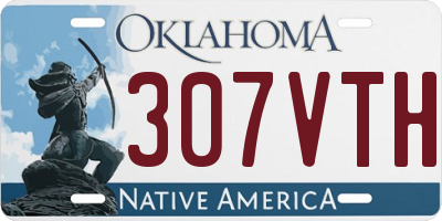OK license plate 307VTH