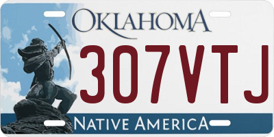 OK license plate 307VTJ