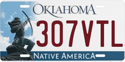 OK license plate 307VTL