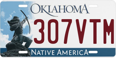 OK license plate 307VTM