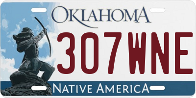 OK license plate 307WNE
