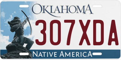 OK license plate 307XDA