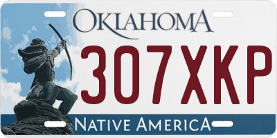 OK license plate 307XKP