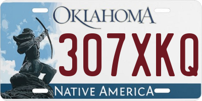 OK license plate 307XKQ