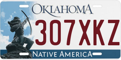 OK license plate 307XKZ