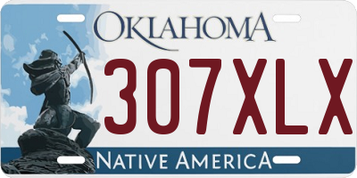 OK license plate 307XLX