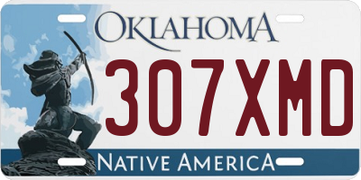OK license plate 307XMD