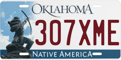 OK license plate 307XME