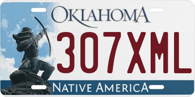 OK license plate 307XML