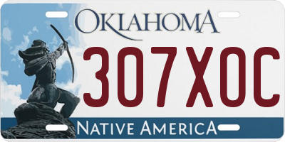 OK license plate 307XOC
