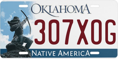 OK license plate 307XOG