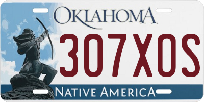 OK license plate 307XOS