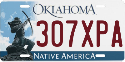 OK license plate 307XPA