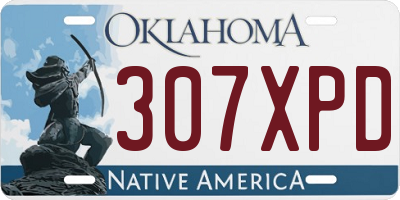 OK license plate 307XPD