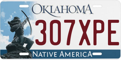 OK license plate 307XPE