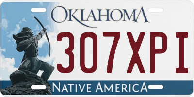 OK license plate 307XPI