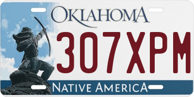 OK license plate 307XPM