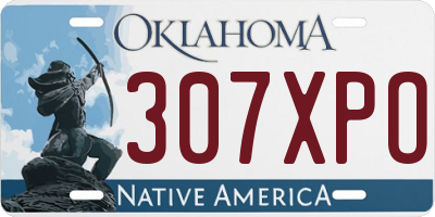 OK license plate 307XPO