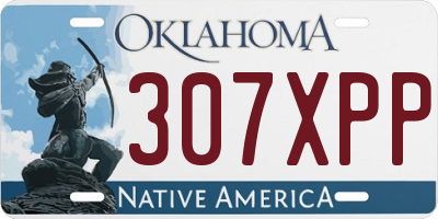 OK license plate 307XPP