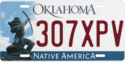 OK license plate 307XPV