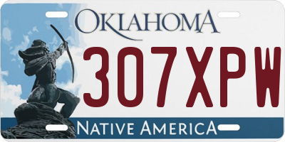 OK license plate 307XPW