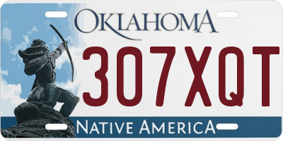 OK license plate 307XQT