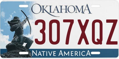 OK license plate 307XQZ
