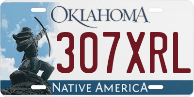 OK license plate 307XRL