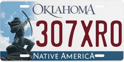 OK license plate 307XRO