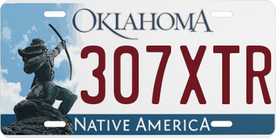 OK license plate 307XTR