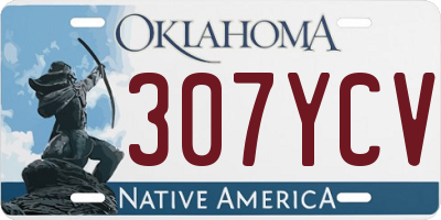 OK license plate 307YCV