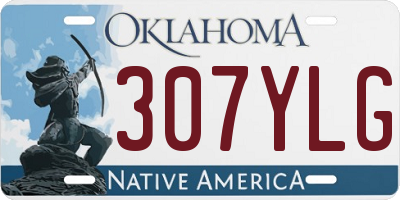 OK license plate 307YLG