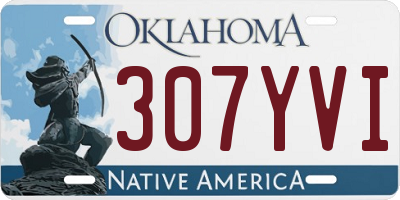 OK license plate 307YVI