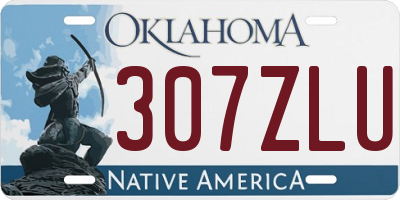 OK license plate 307ZLU