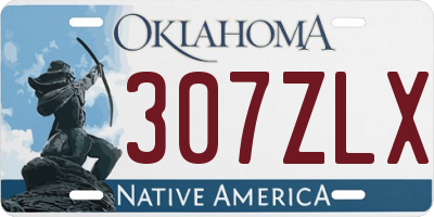 OK license plate 307ZLX