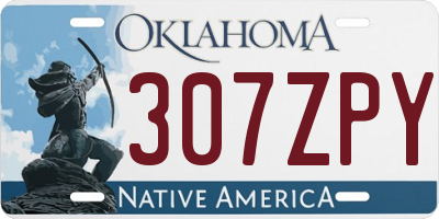 OK license plate 307ZPY