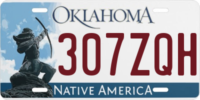 OK license plate 307ZQH