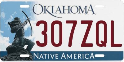 OK license plate 307ZQL