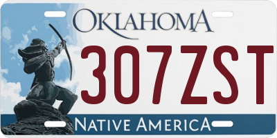 OK license plate 307ZST