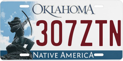 OK license plate 307ZTN