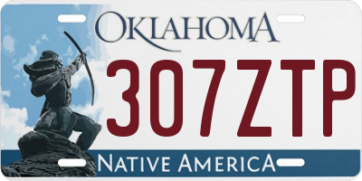 OK license plate 307ZTP