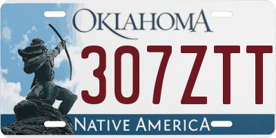 OK license plate 307ZTT